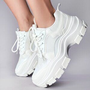 Berness - DAMIAN 03 Elevation White Platform Sneakers